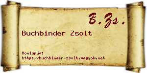 Buchbinder Zsolt névjegykártya